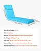 Chaise Lounge Cushion, 183x53.3x9.8 Cm, Set of 2 Outdoor Lounge Chair Cushions, Waterproof & Fade-Resistant, Sun Lounger Cushions with Ties, Thick