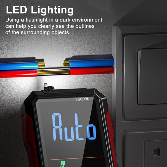 Rechargeable Smart Digital Multimeter Tester Fully Automatic Ambient Temperature Gauge Multimeter with Large Display Flashlight