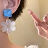 Exaggerated Acrylic Flower Earrings Temperament Ladies Stud Earrings Women Earrings  Spring Summer