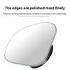 2pcs Set Frameless Design Blind Spot Mirror Wide Angle Sector Shape Auxiliary Rearview Mirror 360° Adjustable Convex Mirror