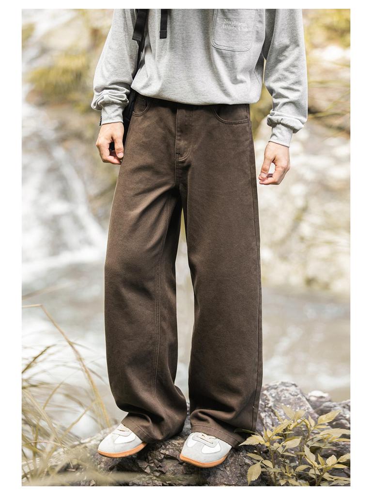 Men's Autumn Casual Retro Wide-Leg Cotton Pants