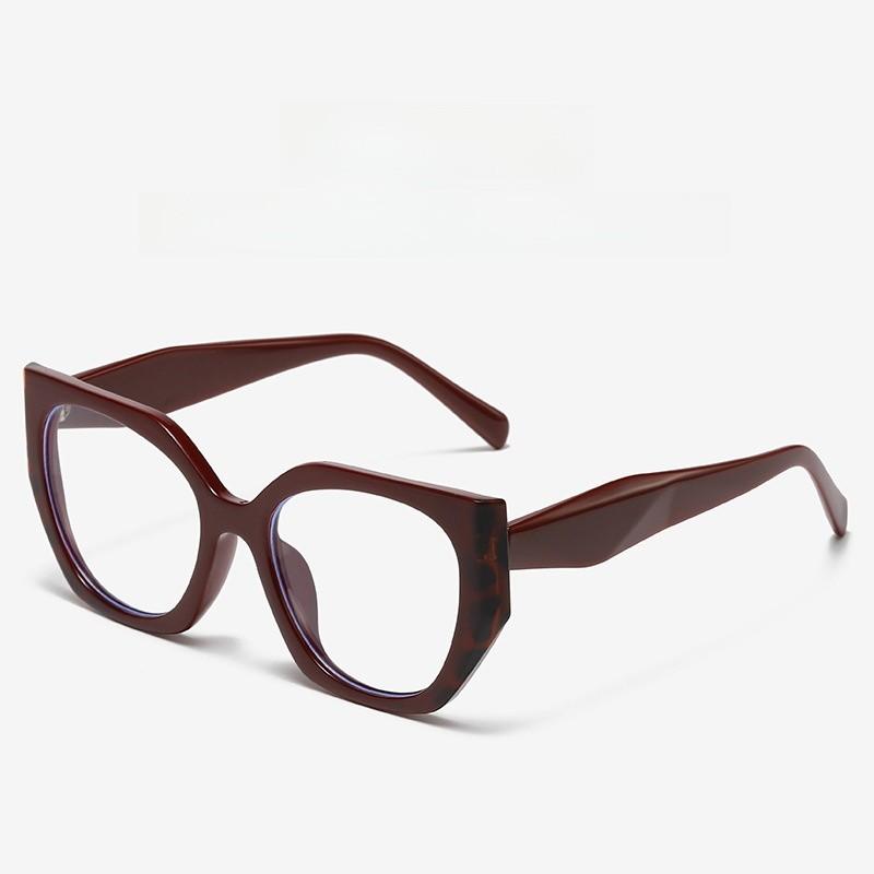 2022 Summer Fashion Designer Flat Top Eyewear Frame For Long Face Ladies
