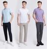 [Pure Cotton Skin Friendly] Men's Short Sleeved T-shirt Langdeng Summer New Item Lapel Casual Business Versatile Polo Shirt