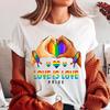 Women'S Fashion Love Is Love Pride Print T Shirt Summer Casual Short Sleeve Shirts Plus Size Tops