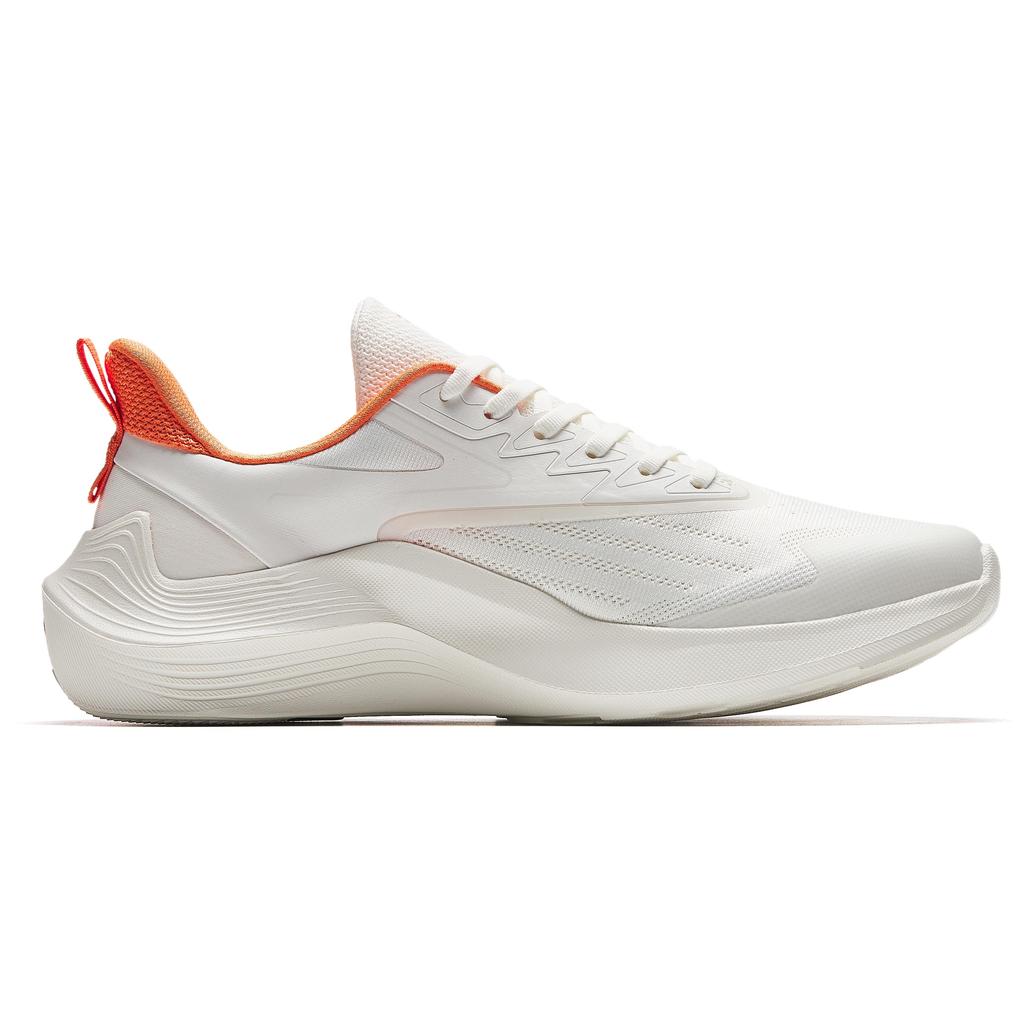 New Anta New Stinger Anti Slip And Wear Resistant Breathable Low Top Running Shoes Men's White Orange 912335580-1