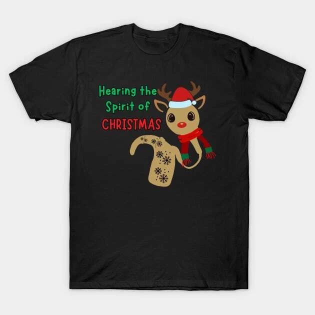Cochlear Implant Christmas Made in Australia T-Shirt L