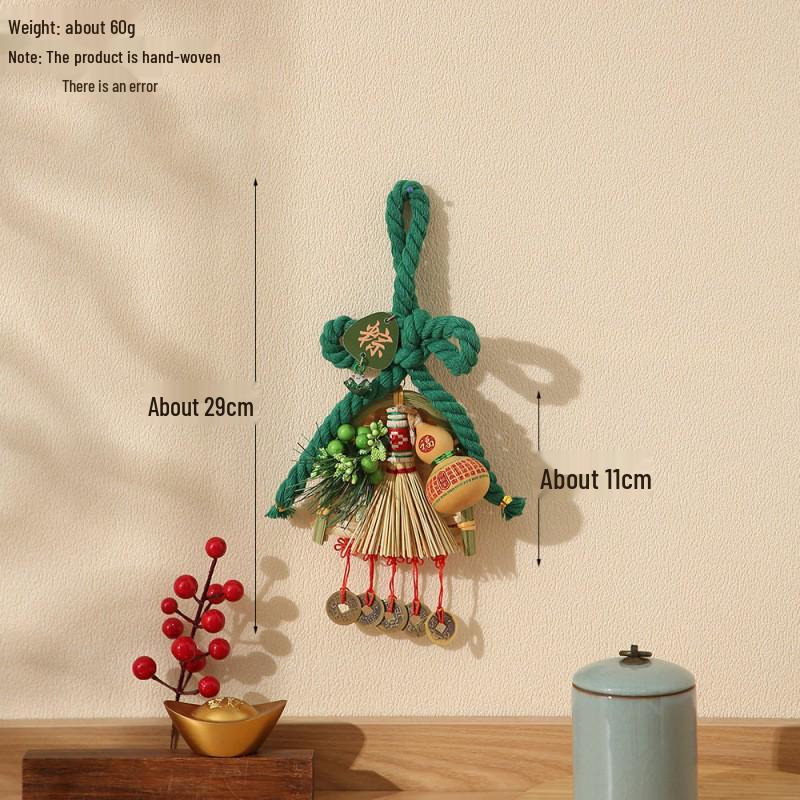 2026 Dragon Boat Festival Mugwort Fan Pendant & Indoor Sachet Bells for Door Handle and Decoration