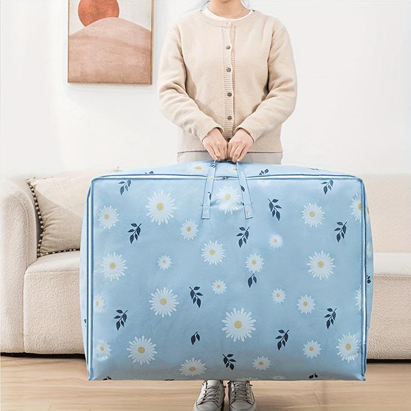 Borsa portaoggetti grande per trapunte, borsa portaoggetti pieghevole di grande capacità, adatta per riporre vestiti da viaggio e per riporre il bucato.
