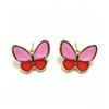 Stylish Butterfly Drip Oil Earrings - Artistic, Versatile Stainless Steel Ear Studs