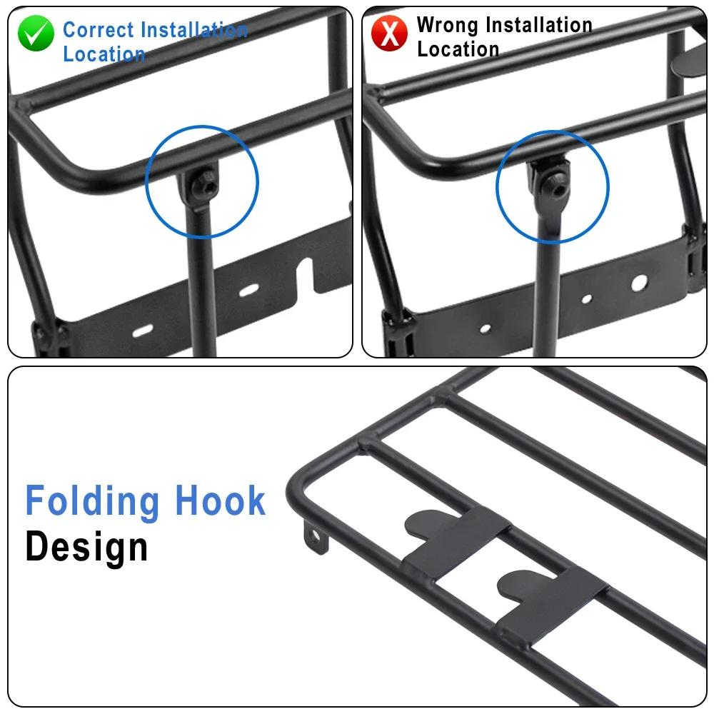 Luggage Cargo Rack Parts For Ninebot Max G30 G30LP/D Electric Scooter Thicken Steel Folded Rear Rack Storage Shelf  Accessories