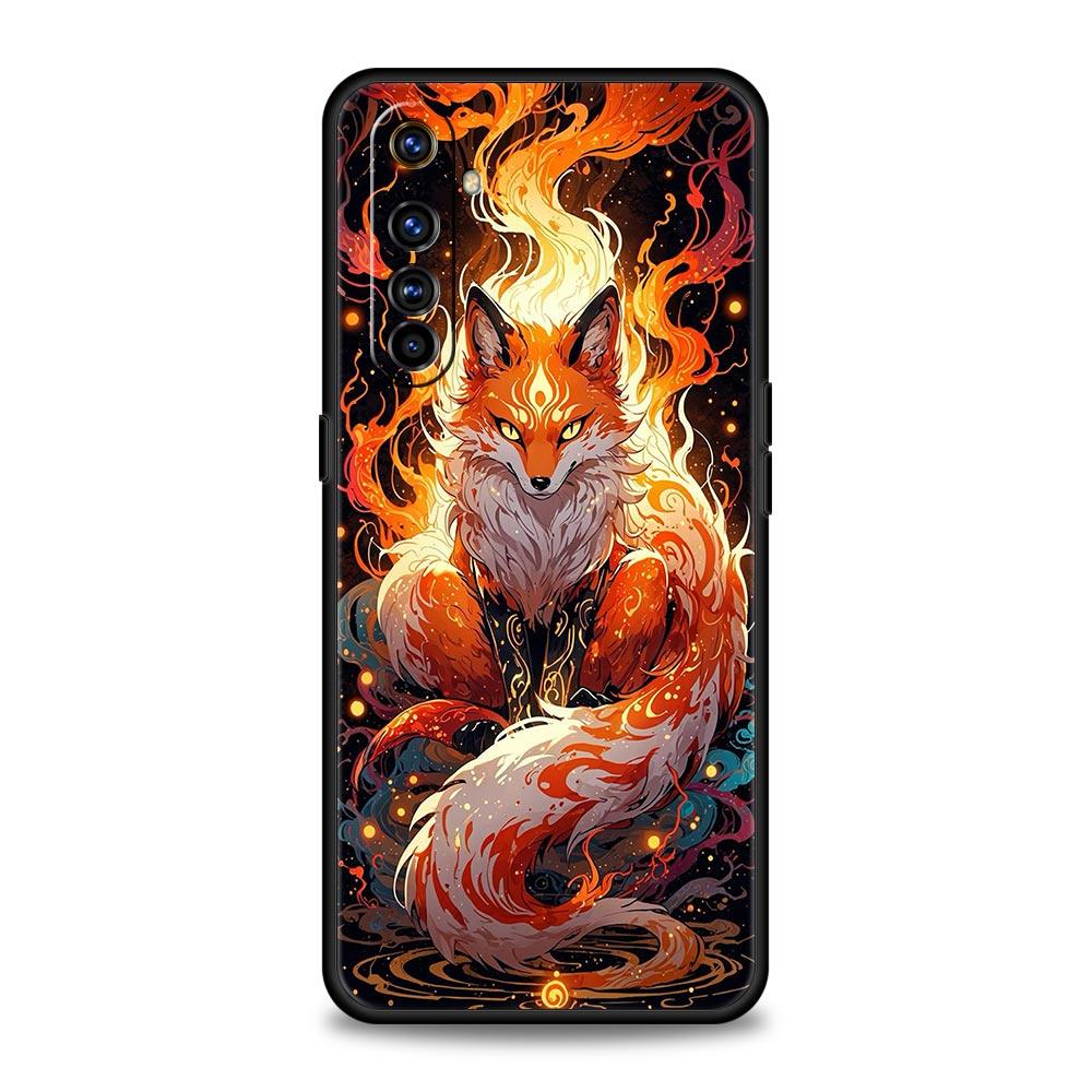 Red Fox Case For Realme C67 C63 C55 C53 C35 C25 C21 GT 2 3 5 6 10 11 12 13 Pro Plus 5G Soft TPU Phone Cover Fundas Capas Bags