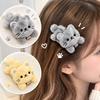 Pure Color Plush Small Hairpin Y2k Winter Hair Accessories Temperament Cute Duckbill  Headwear