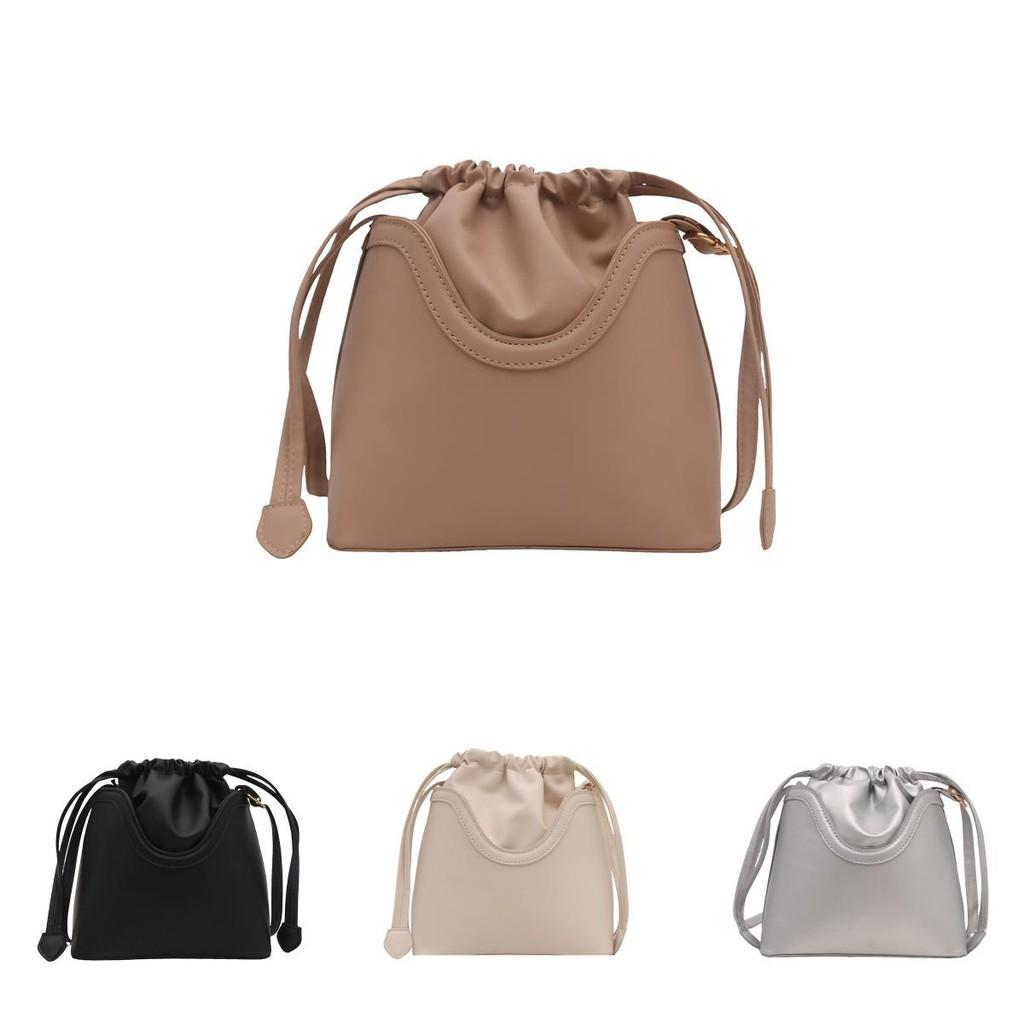 Chic Pu Leather Bucket Bag For Women With Trendy Design Versatile For Urban Minimalist Fashion