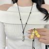 Contemporary Alloy Peanut Necklace Fashion Statement Adjustable Neckchain Versatile Day to Night Accessory