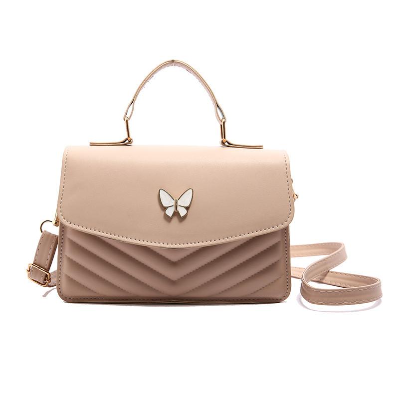 

Stylish Pu Leather Butterfly Lock Handbag For Women In Trendy Colors Perfect For Everyday Use хакі