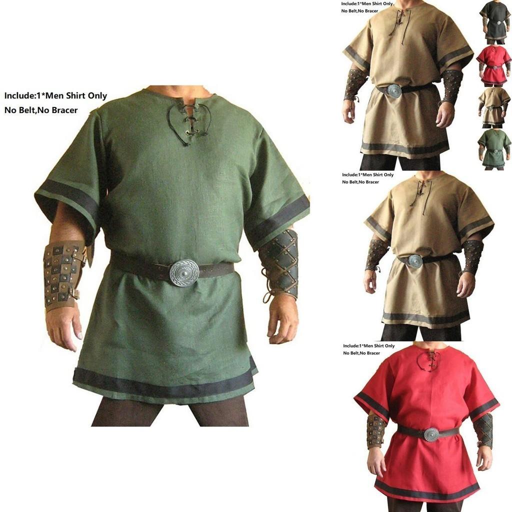 High Quality Medieval Norman Viking Costume Short Sleeve Tunic For Halloween Events