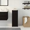 Bathroom Cabinet with Door Black Oak Effect 32 x 34 x 90 cm