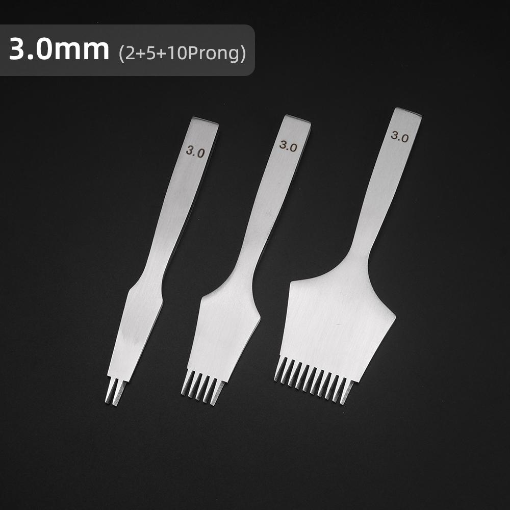 2.7mm 3.85mSharp Pricking Iron French Style Leather Chisel Polished Die-Steel Chisel Punching Tool Kits for Leather Working Tool