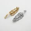 High-Quality Pleated Alloy Geometric Hair Clip - Irregular Shape Hair Accessory