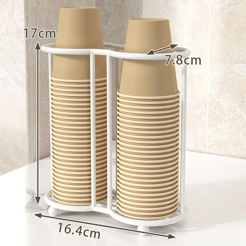 Koppoppbevaringsholder Luksus engangskoppstøtteramme Husholdnings kjøkkenpapir Koppholder Tekopper Dispenser Kjøkken Gadget