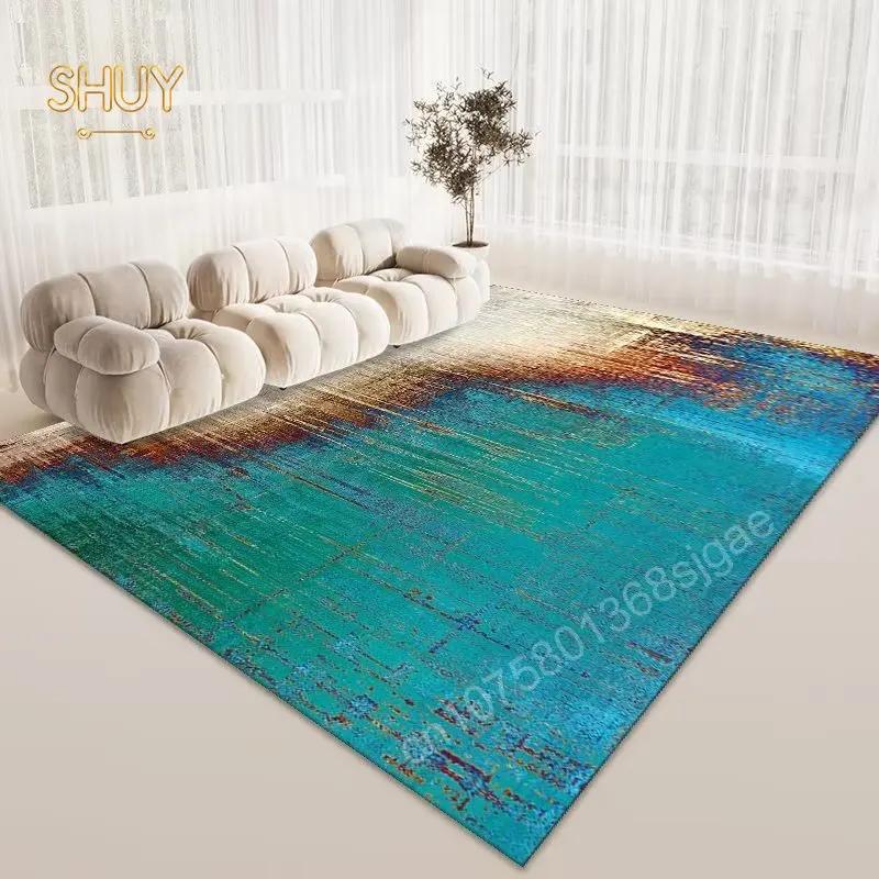 American Style Green Carpet for Living Room Bedroom Large Area Floor Mat Decoration Anti-slip Design Lounge Balcony Corridor Rug