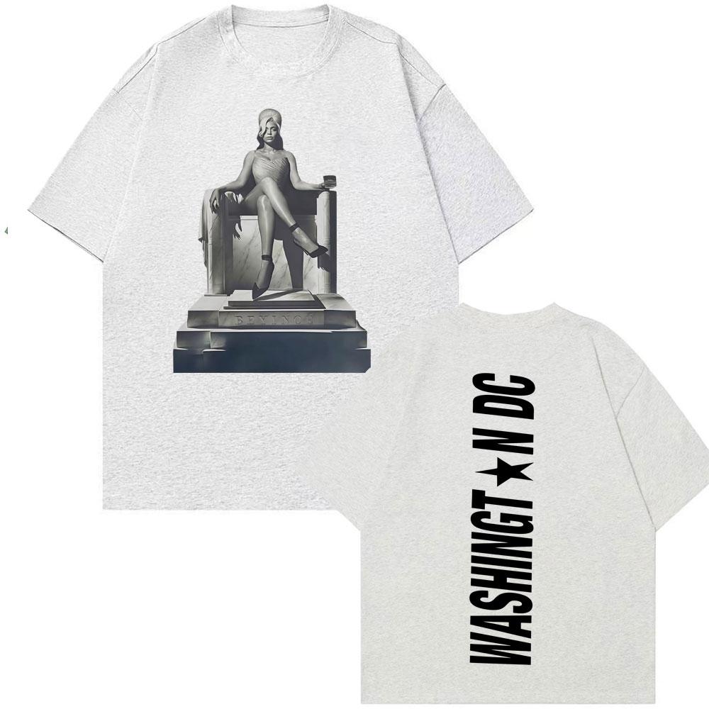 Beyonce Cowboy Carter Washington DC Tour 2025 T Shirts Unisex Women Clothing Fashion Vintage Cotton Short Sleeve Tshirt Streetwear