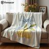 Lemon Stripe Ultra Soft Sherpa Fleece Blanket Fluffy Warm Halloween Cozy Throw for Sofa Couch Bedroom Gift All Season