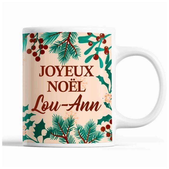 Mug - Noël Lou-Ann - Beige - 325 Ml - Dishwasher and Microwave Safe