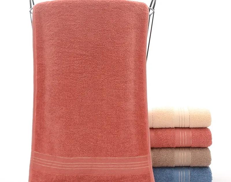 Thickened Cotton Bath Towel Increases Water Absorption Adult Bath Towel Solid Color Golden Silk Soft Affinity Face Towel Plain
