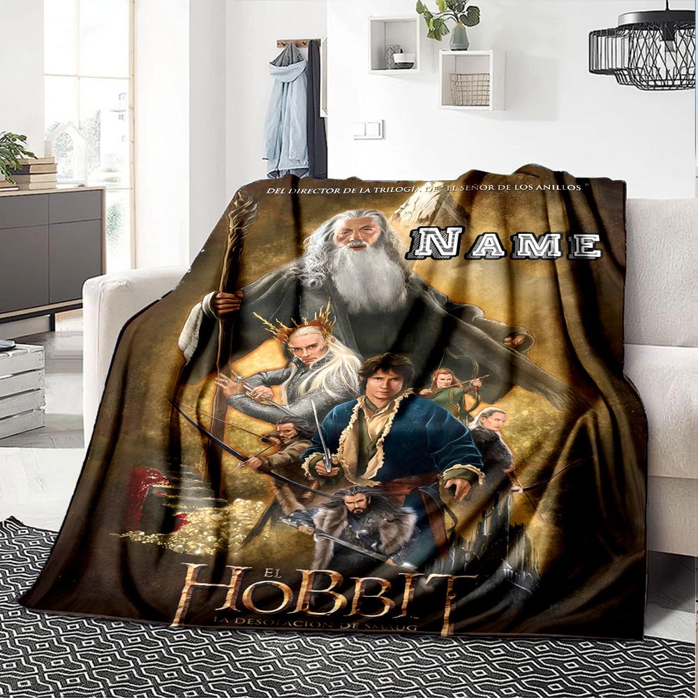 Epic Fantasy Adventure In Middle Earth Blanket With Personalized Name Comfortable All Seasons Suitable For Sofas Beds Travel Camping And Office