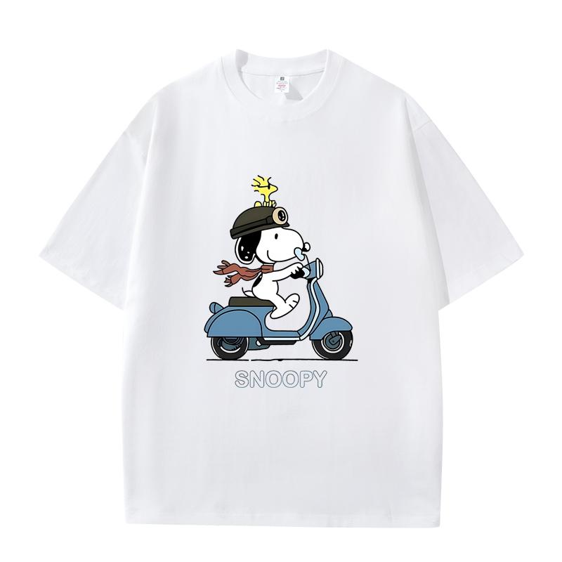 D06-80 MINISO 2026 Summer High-quality Printed Pure Cotton Shoulder Style Men's and Women's Round Neck Short Sleeved Couple T-shirt