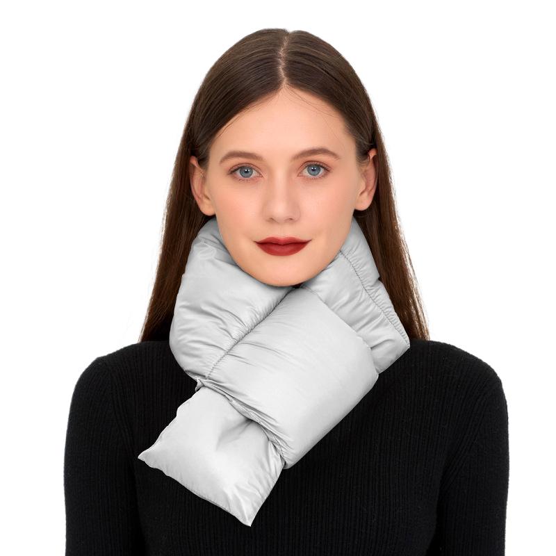 

Unisex Scarf Winter Waterproof Fashionable Warmth Accessory Skiing Windproof Warm Thickened Outdoor Solid Neck Warmer Winter серый