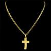 Practical Crosses Pendant Charm Jewelry Sturdy Alloy Craftsmanship with Adjustable Chain for Comfortable Daily Wear