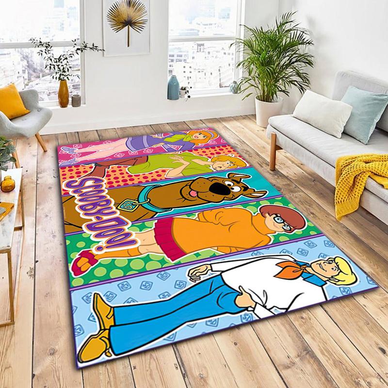 Halloween Cartoon Comedy Adventure Movie Scooby-Doo Carpet Is Suitable for Living Room and Bedroom Doormats Office Balcony Decorative Carpet V4