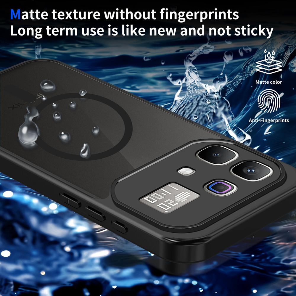 KEYSION Magnetic Phone Case for for Infinix Note 60 Pro 5G Silicone+PC Matte Translucent Shockproof Cover for Infinix Note 60 5G