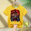 A-class pure cotton children's T-shirt summer thin design boy and girl cartoon print breathable sweat absorbing round neck T-shirt