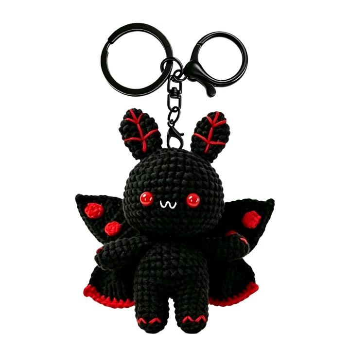 Mothman Keychain Halloween Cryptid Key for Purse Backpack - Keychain Gift for Horror Lovers