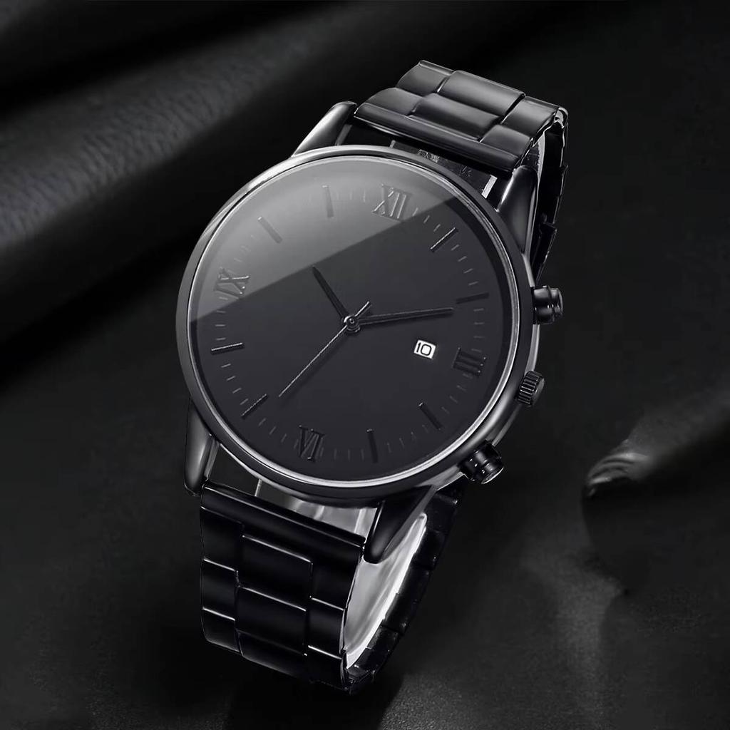 Fashion Men Business Watches Roma Dial Date Calendar Quartz Watch Reloj Hombre