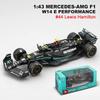 ABAC1 Bburago 1:43 2023 F1 Model RB19 W14 SF23 C43 A523 AMR23 Racing Alloy Car Toy Red Bull Mercedes Alfa Romeo Apline