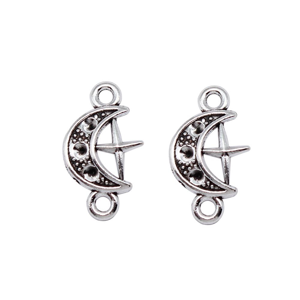 Double Star Connectors Moon For Celestial Themed Bulk Jewelry Findings
