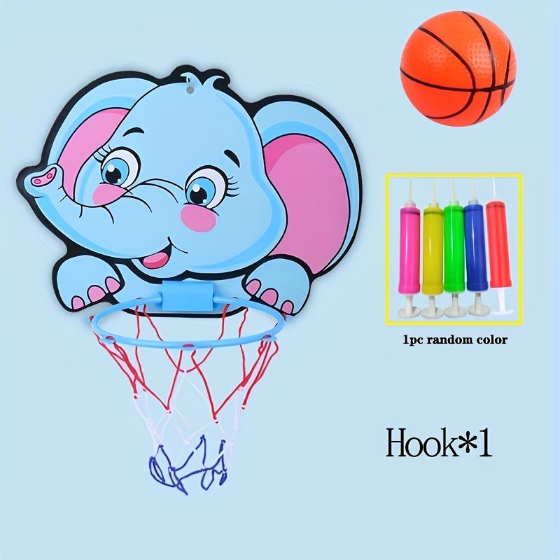 1pc Children's Basketball Stand Sports Toys Basketball Hoop Kit Cartoon Creative Animals Children's Hanging Portable