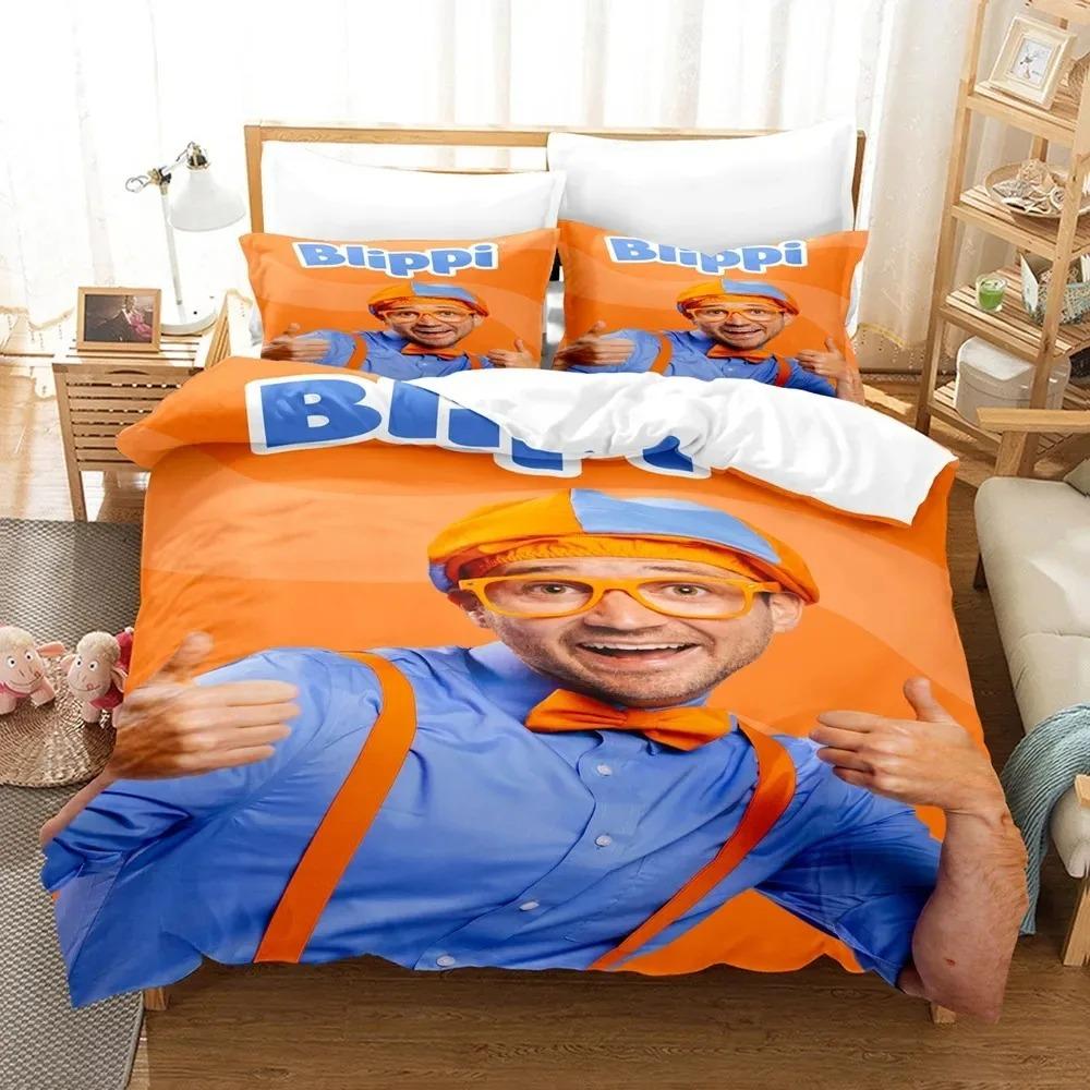 Blipi Wonders 3D Printed Duvet Case Pillowcase Bedding Set Twin Full Queen King Size for Kids Bedroom Decor