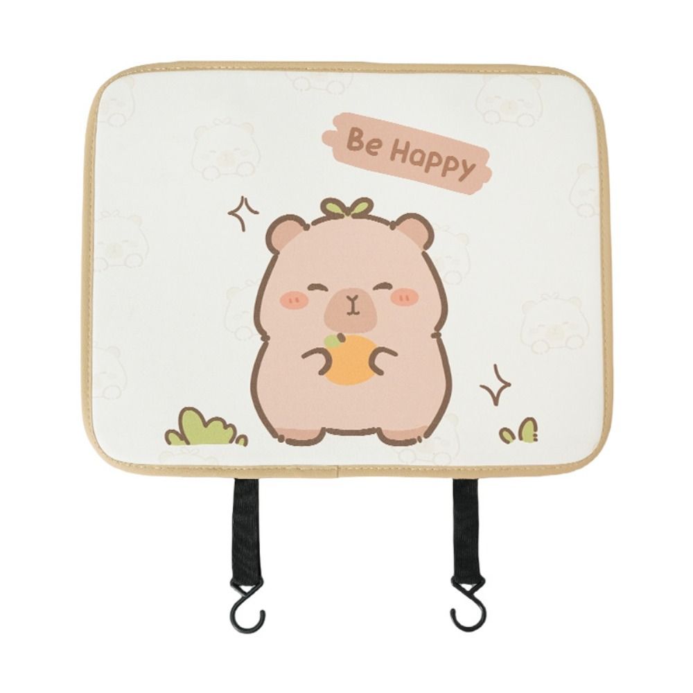 

PU Leather Capybara Backseat Protector Capybara Car Seat Anti-kick Pad Organizer Car Accessorie Style B