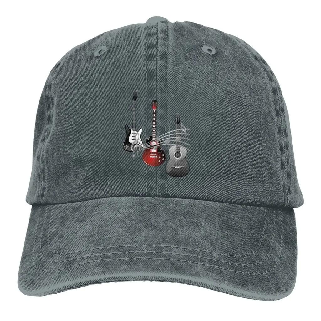 Șapcă de baseball pentru chitarist Bărbați Pălării de cowboy Femei Protecție vizieră Snapback Șepci rock pentru chitară