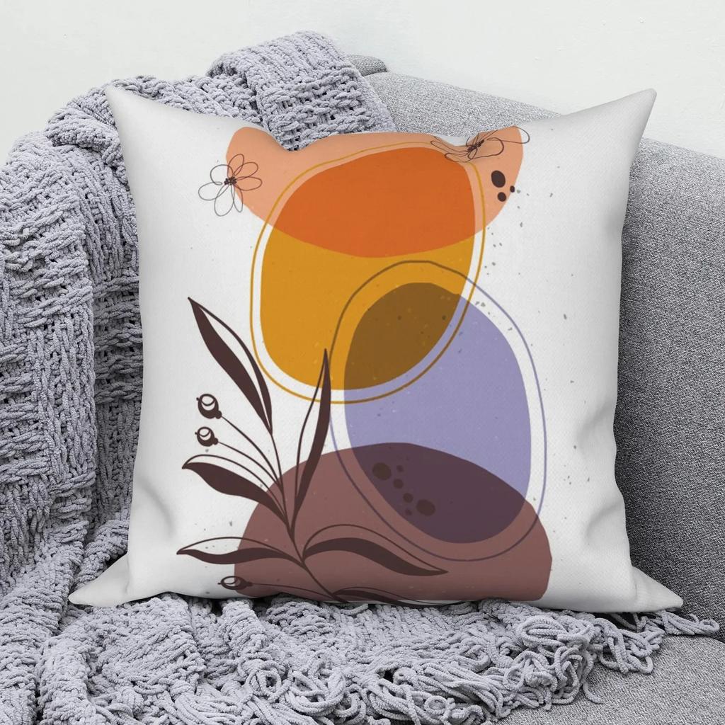 Car Living Room Sofa Cushion Cover Luxury Home Decoration Pillow Cover Abstract Creative Leaf Print Pattern Cushion Cover