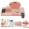 Casa de marcat jucărie voce electronică joc de simulare casier calculator copii educațional jucărie roz