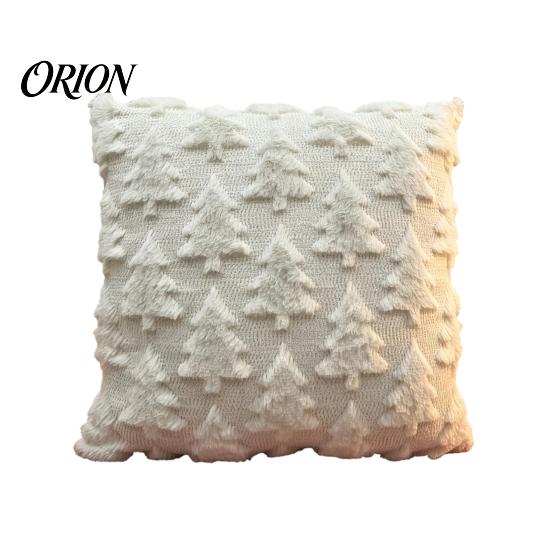 Soft Plush Decorative Cushion Cover Christmas Tree Cover, Embroidered Throw Pillow Holiday Seasonal Home Accents Case for Decor, 18 x Inches Covers