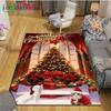 Christmas Santa Claus Carpet Living Room Bedroom Carpet Balcony Bathroom Non-slip Door Mat Photography Props Birthday Gift
