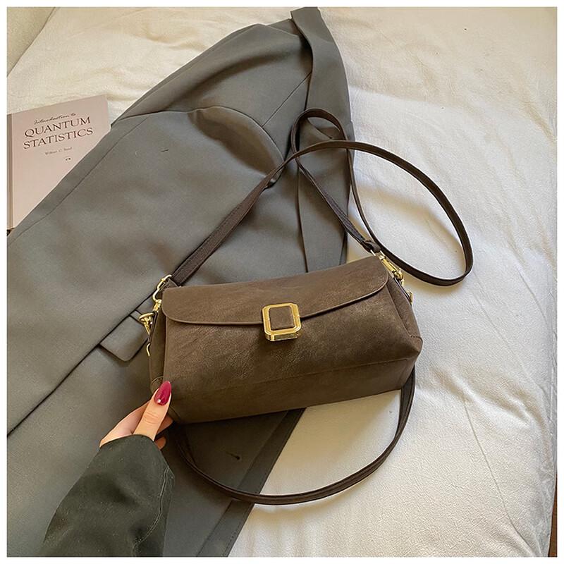 OGAR Soft Leather Pillow Commuter Shoulder Bag Medium