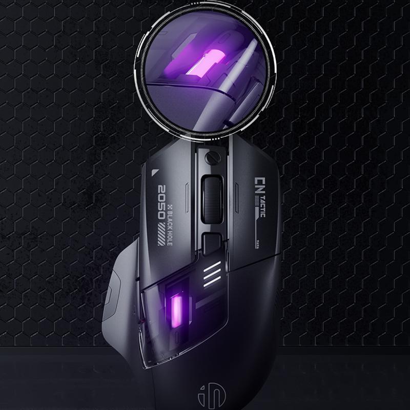 Inphic A9 Explorer Kabellose Gaming-Maus 500mA Akkuanzeige Ergonomie Bluetooth Büro-Maus für PC Laptop
